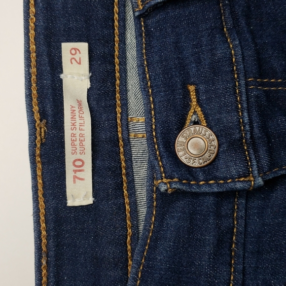 Levi's 710 Super Skinny - 29x30 - Blue Jeans - Picture 6 of 9